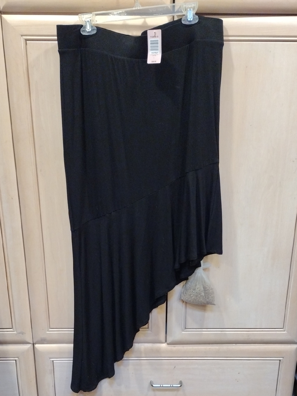 torrid Black Asymmetrical Ruffle-Hem Skirt